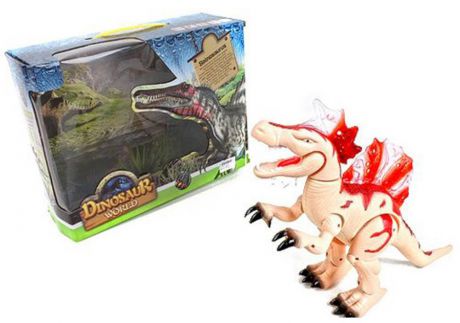 Интерактивная игрушка Shantou Gepai Dinosaur World от 3 лет бежевый свет, звук, 8804