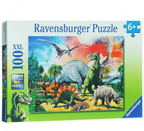 Пазл Ravensburger Среди динозавров 100 элементов