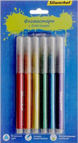 Набор фломастеров Silwerhof Джинсовая коллекция 3 мм 6 шт разноцветный 867213-06