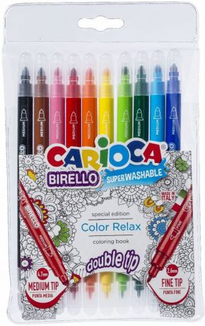 Набор фломастеров Carioca Birello 2.6 мм 10 шт разноцветный 41428