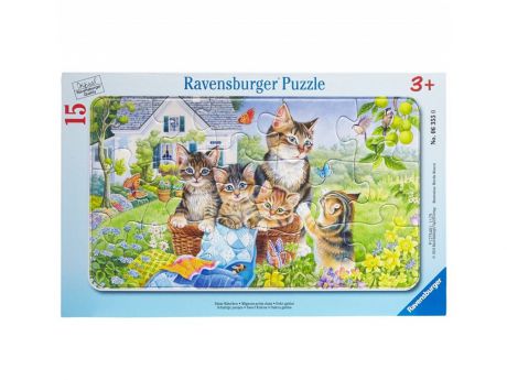 Пазл в рамке Ravensburger Ласковые котята 15 элементов