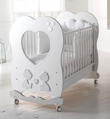 Кроватка качалка Baby Expert Cuore di Mamma 125x65 см белый