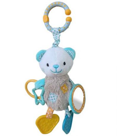 Развивающая игрушка Жирафики Подвеска с зеркальцем и прорезывателями "Мишка Митя" 939457