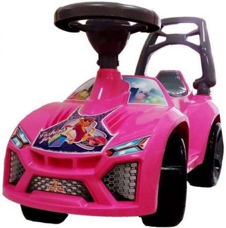 Каталка-машинка Orion "Ламбо" - Принцесса от 3 лет розовый пластик на колесах звук