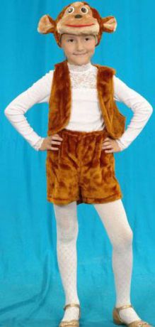 Карнавальный костюм Костюмы Обезьяна (головной убор, жилет, шорты) до 9 лет к-028