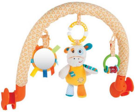 Развивающая игрушка Жирафики Дуга с погремушкой, зеркальцем и мягкой игрушкой "Жирафик Дэнни" 939388