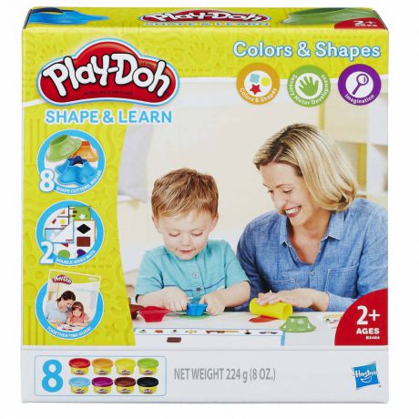 Набор для лепки Hasbro Play-Doh Цвета И Формы 8 цветов