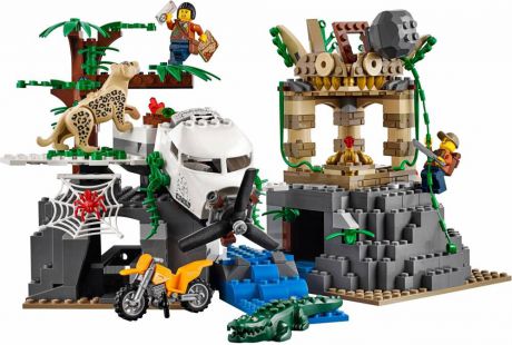 Конструктор Lego City: База исследователей джунглей 813 элементов 60161