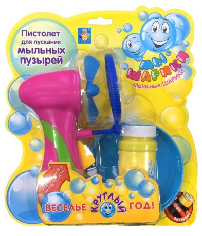 Мыльные пузыри 1Toy Мы-шарики - Пистолет-фен 110 мл т58748