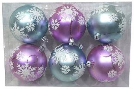 Набор шаров Новогодняя сказка 972913 разноцветный 6 шт 8 см пластик