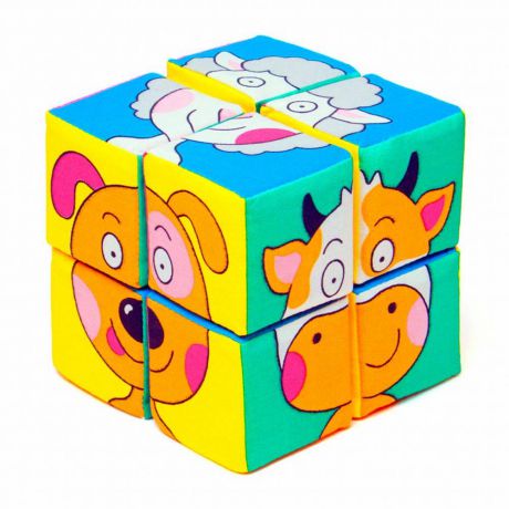 Кубики Мякиши Зверята 336 8 шт от 1 года