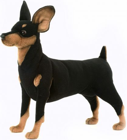 Мягкая игрушка Hansa цвергпинчер собака черный искусственный мех 43 см 3877