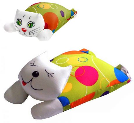 Антистрессовая игрушка Спи "Кокетка" кошка разноцветный текстиль 40 см в ассортименте