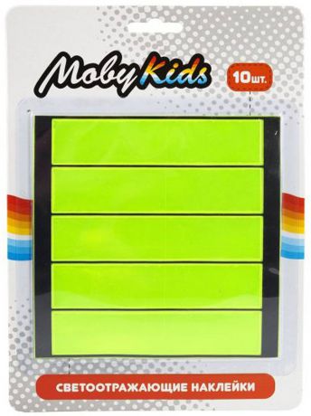 Светоотражающие наклейки Moby Kids "Полоски" зеленый