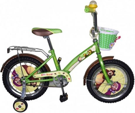Велосипед Navigator Маша и Медведь 16" зеленый двухколёсный вн16115к