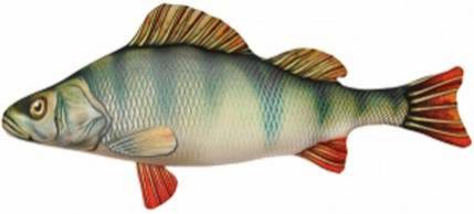 Антистрессовая игрушка Спи Рыба Окунь мал рыба серый полиэстер полистирол 46 см