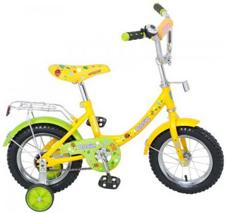 Велосипед Navigator Basic 12" желто-зеленой двухколёсный вн12065