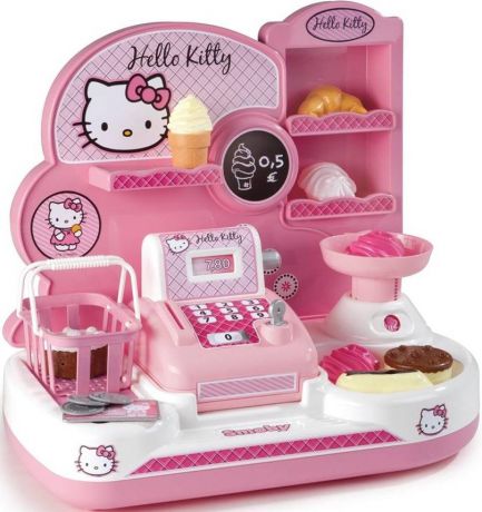 Игровой набор Smoby Мини-магазин Hello Kitty 16 предметов 24778