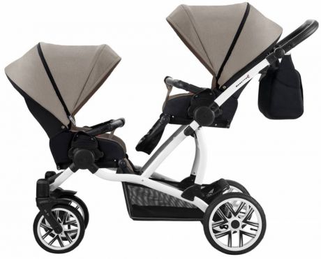 Прогулочная коляска для двоих детей Bebetto 42 Sport (белое шасси/lo148)