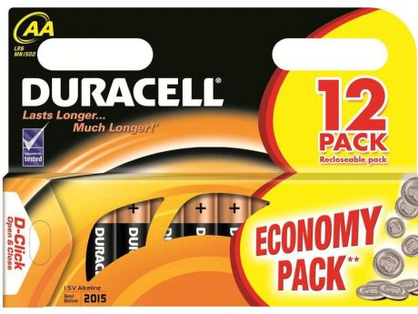 Батарейки Duracell Basic 12 шт Aa