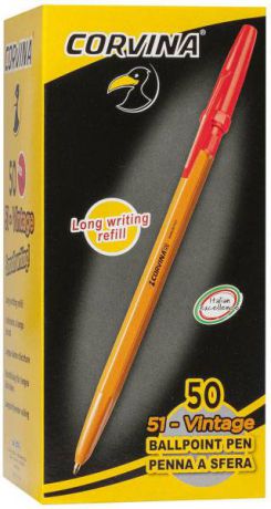 Шариковая ручка Carioca Corvina 51 40383/03g/28311 красный 0.7 мм