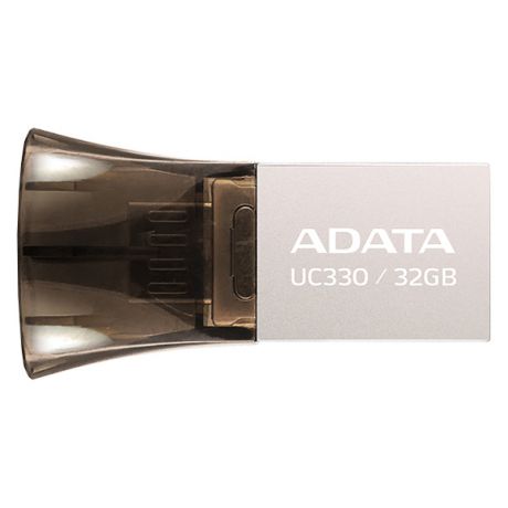 Флеш-диск OTG ADATA DashDrive UC330 Silver/Black 32GB(AUC330-32G-RBK)