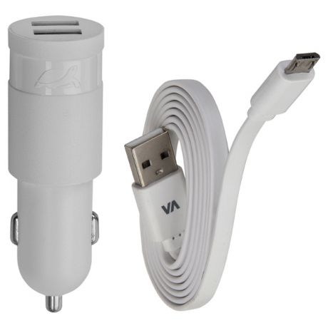 Автомобильное зарядное устройство RivaCase 2 USB 3.4A + кабель microUSB (VA 4223 WD1)