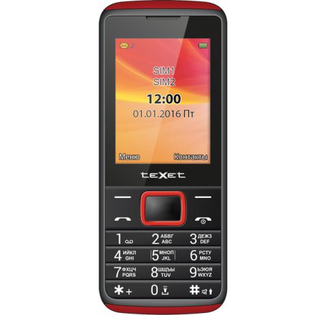 Мобильный телефон teXet TM-214 Black-Red