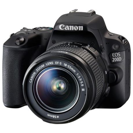 Фотоаппарат зеркальный Canon EOS 200D EF-S 18-55 III Kit Black