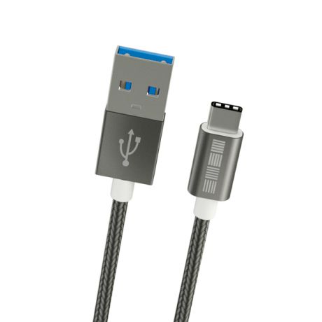 Кабель USB Type-C InterStep USB 3.0 нейлон 2м (IS-DC-TYPCUSNSG-200B210)