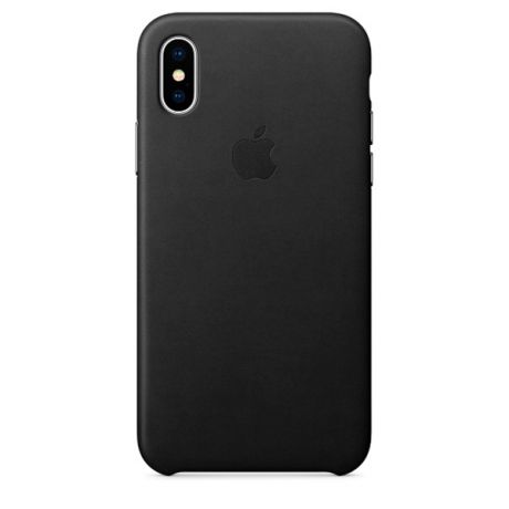 Чехол для iPhone Apple iPhone X Leather Case Black (MQTD2ZM/A)