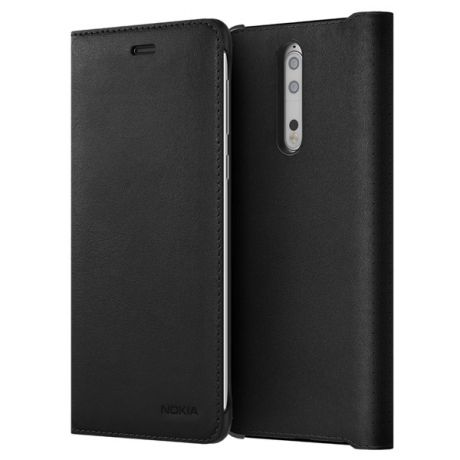 Чехол для сотового телефона Nokia 8 Leather Flip Cover Black (СP-801)