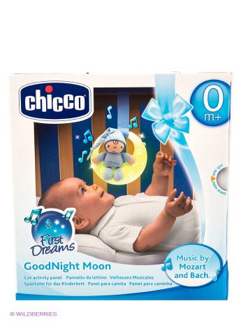 Игрушки-подвески CHICCO Подвеска для кроватки музыкальная "Спокойной ночи, луна голубая"