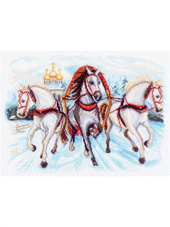 Наборы для рисования Матренин Посад Рисунок на канве "Тройка лошадей"