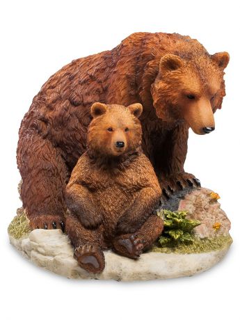 Статуэтки Veronese Статуэтка "Бурый медведь с детенышем"