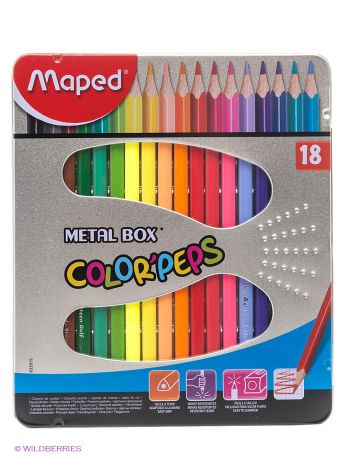 Карандаши Maped Набор цветных карандашей, 18 цветов