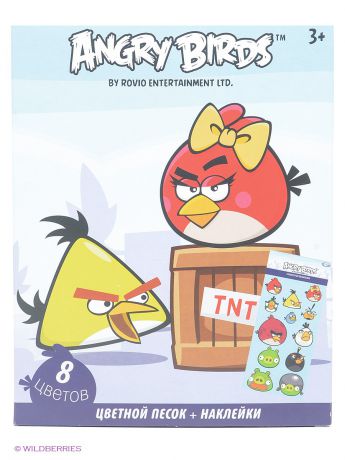 Наборы для рисования Centrum Набор "Сделай картинку из цветного песка Angry Birds с наклейками 3D"