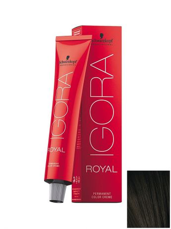 Краски для волос Schwarzkopf Professional Краситель для волос Igora Royal 4-13 Средний коричневый сандрэ матовый, 60 мл