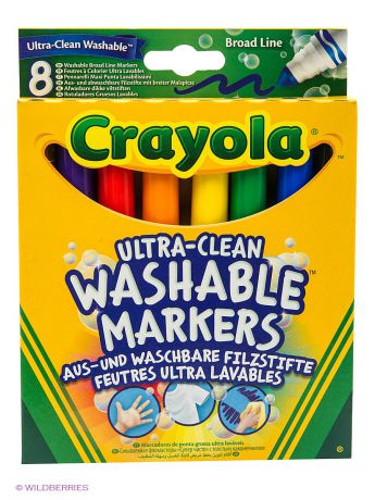 Наборы для рисования Crayola Смываемые фломастеры "Супер чисто" с толстым наконечником