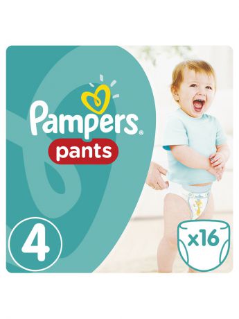 Подгузники детские Pampers Трусики Pants 9-14кг, размер 4, 16 шт.