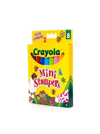 Фломастеры Crayola 8 Мини-штамп домашние животные