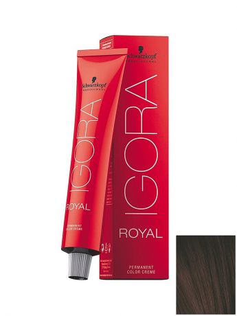 Краски для волос Schwarzkopf Professional Краситель для волос Igora Royal 4-68 Средний коричневый шоколадный красный, 60 мл