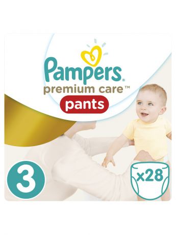 Подгузники детские Pampers Трусики Pampers Premium Care 6-11 кг, 3  размер, 28 шт
