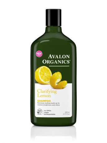 Шампуни Avalon Organics Лимонный шампунь для здорового блеска волос, 325 мл