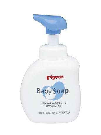 Жидкое мыло PIGEON Мыло-пенка для младенцев с рождения, флакон-дозатор, 500мл