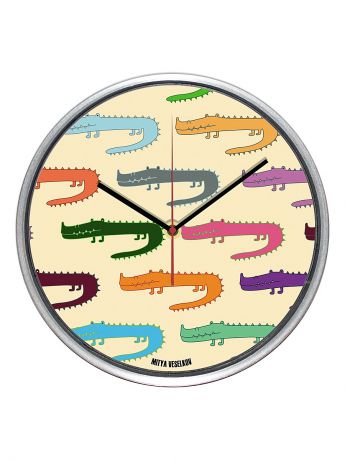 Часы настенные Mitya Veselkov Часы настенные Цветные крокодилы