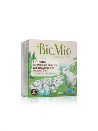 Средства для посудомоечных машин BioMio Таблетки для посудомоечной машины с маслом эвкалипта BioMio BIO-TOTAL