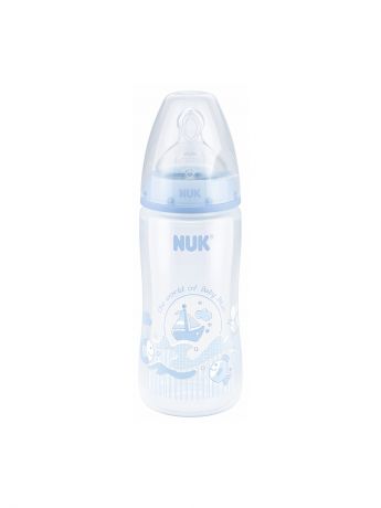 Бутылочки для кормления NUK Бутылочка пласт 300 мл с силиконовой соской М