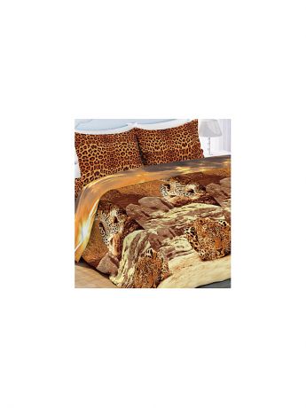 Постельное белье Любимый Дом Комплект постельного белья 2,0 бязь "Африканский Леопард"