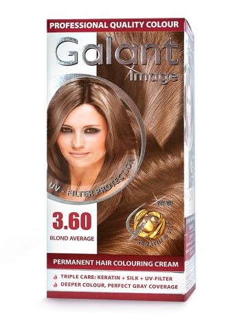 Краски для волос GALANT Image Cтойкая крем-краска для волос "GALANT" 3.60 средне-русый, 115 мл., (Болгария)